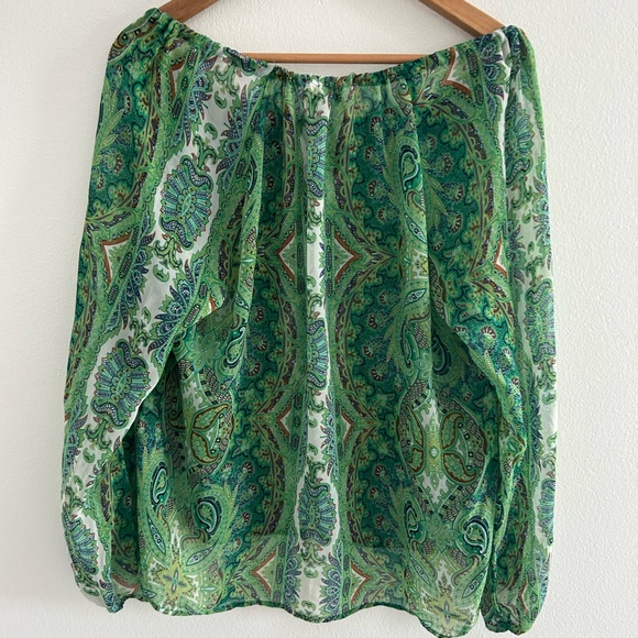 ⭐️Host Pick⭐️ Spanish designed sheer green long- sleeve blouse - Picture 2 of 7